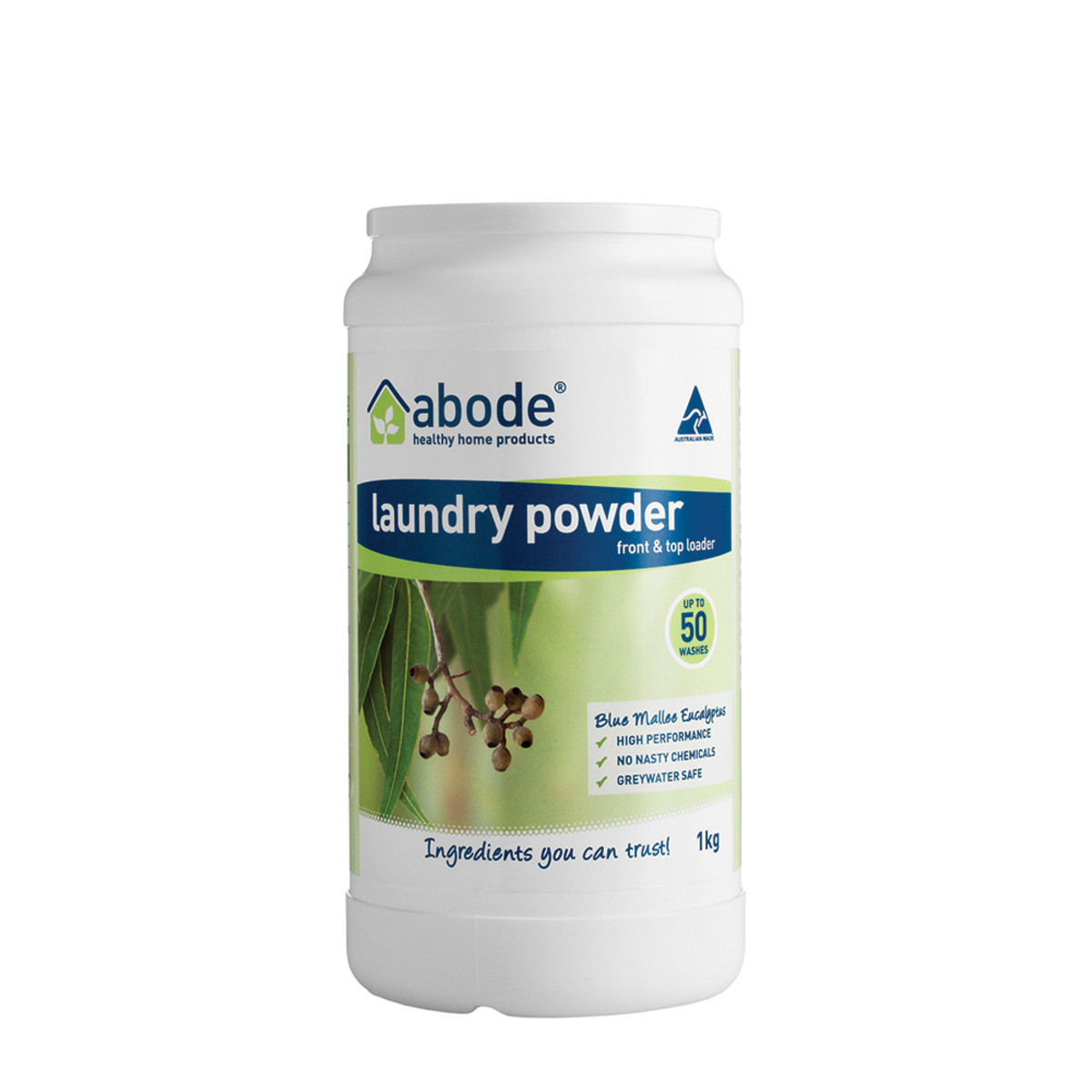 ABODE - Laundry Powder (Front & Top Loader) Blue Mallee Eucalyptus