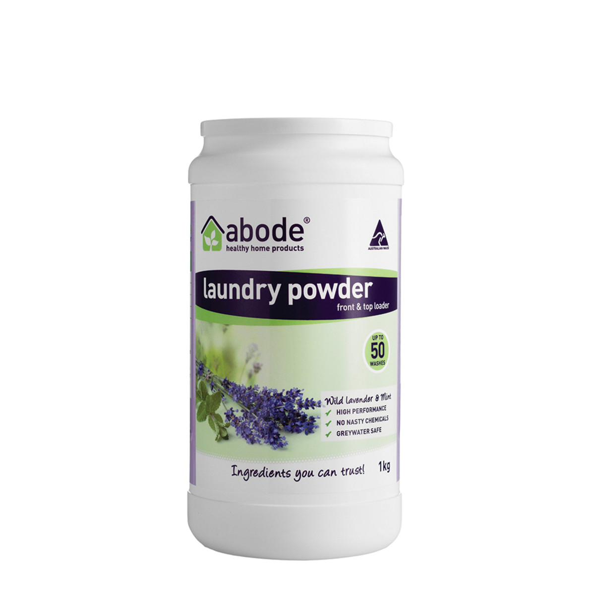 ABODE - Laundry Powder (Front & Top Loader) Wild Lavender & Mint