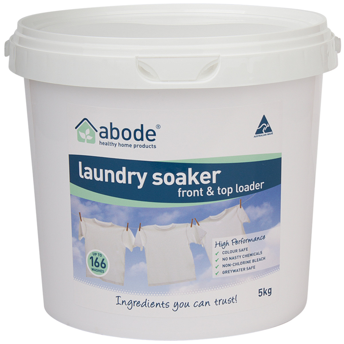 ABODE - Laundry Soaker (Front & Top Loader) High Performance 5kg Bucket