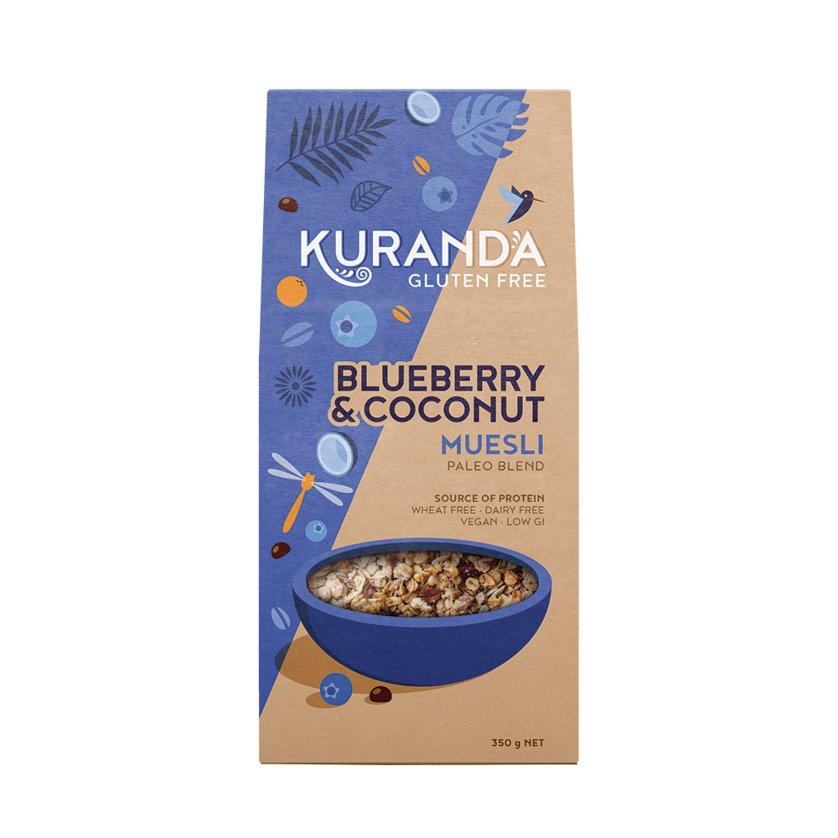 KURANDA - Gluten Free Muesli Blueberry & Coconut (Paleo Blend)