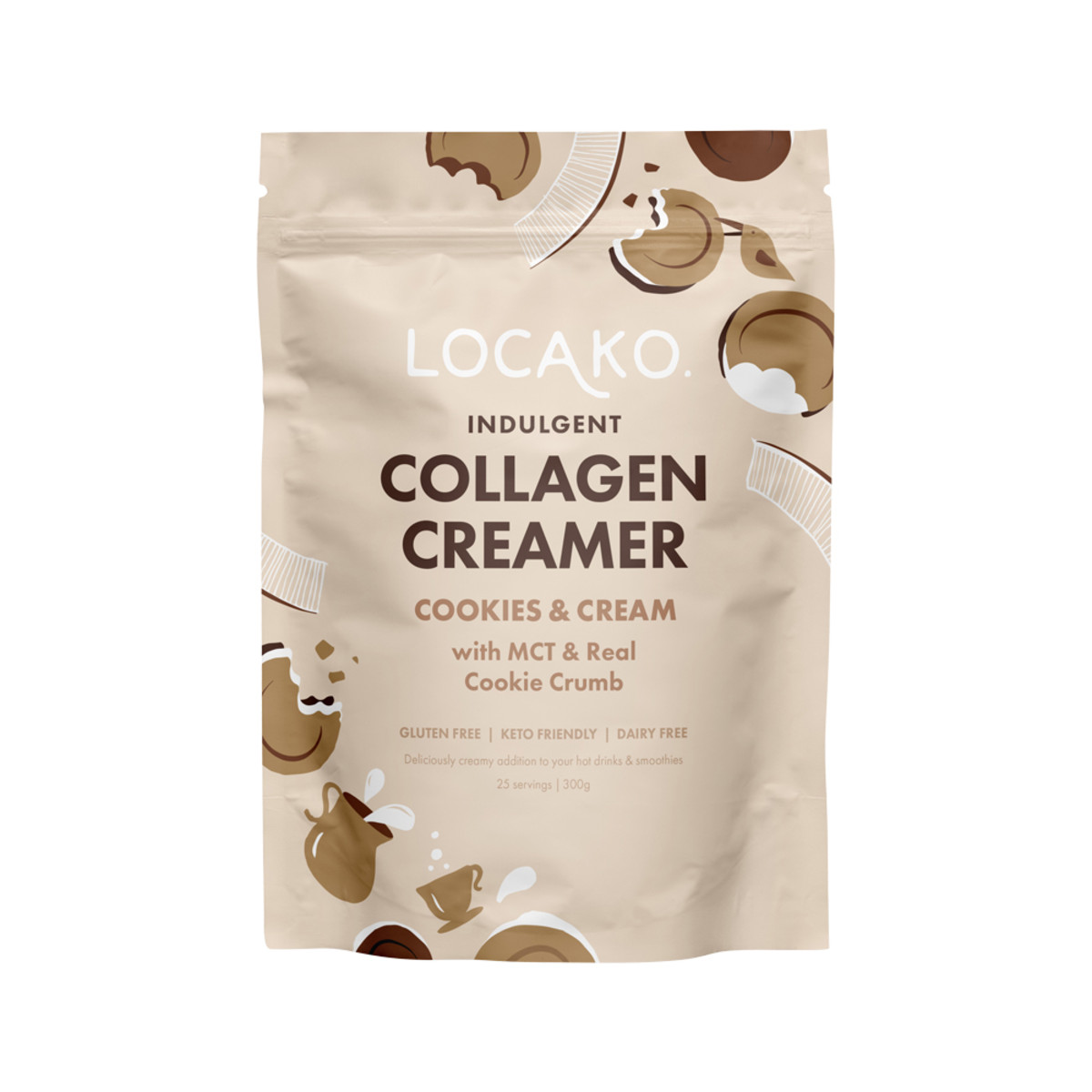 LOCAKO - Collagen Creamer Indulgent (Cookies and Cream) 300g