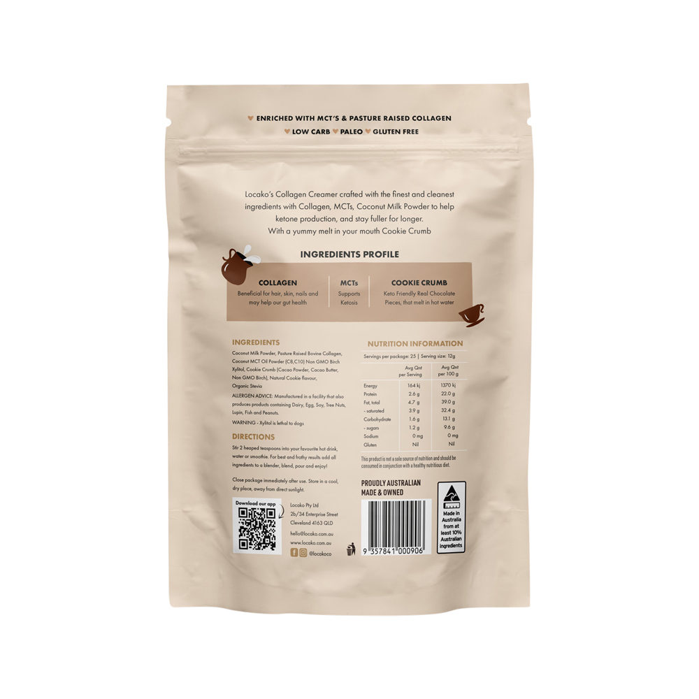 LOCAKO - Collagen Creamer Indulgent (Cookies and Cream) 300g