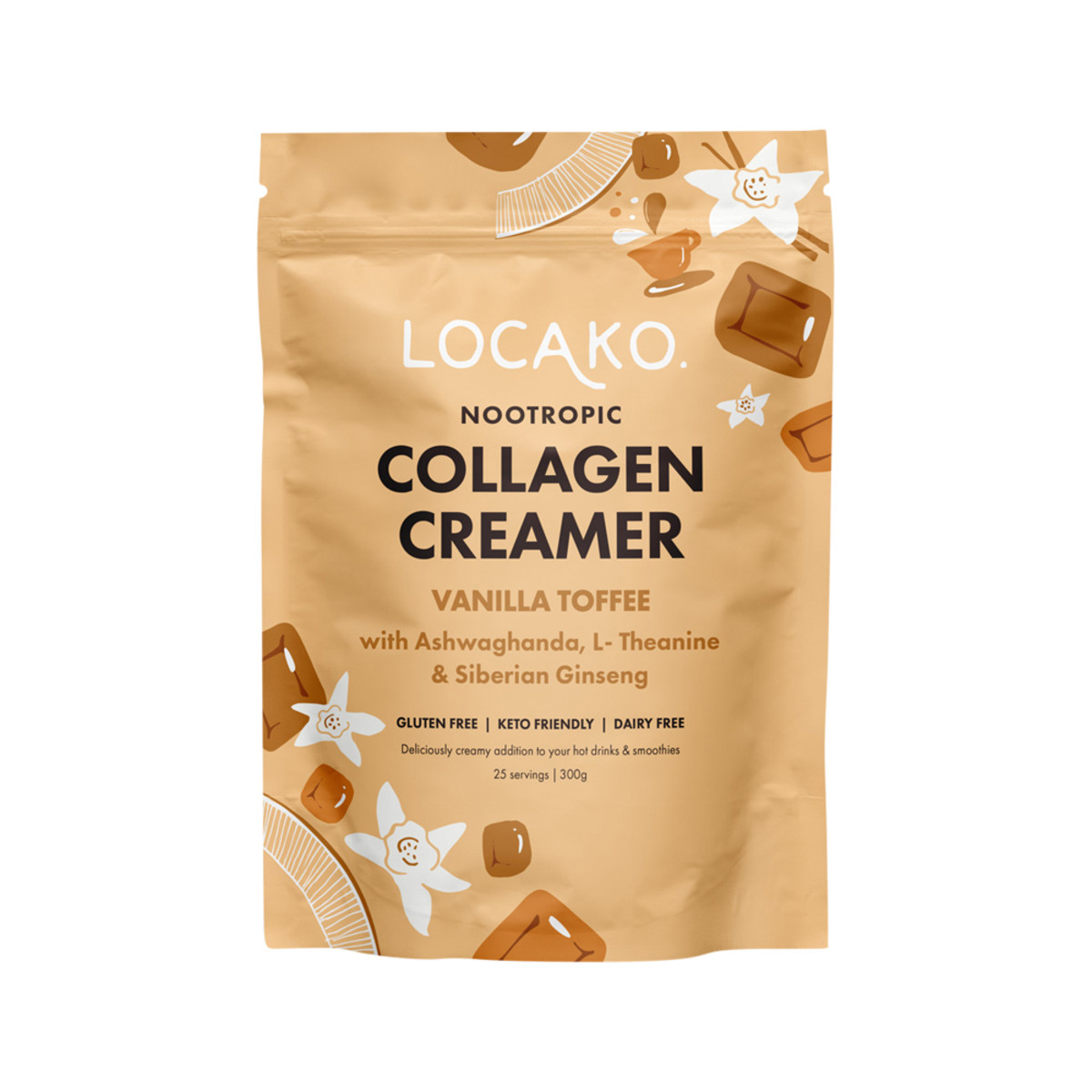 LOCAKO - Coffee Creamer Nootropic-Performance Vanilla Toffee (MCT Oil & Collagen)