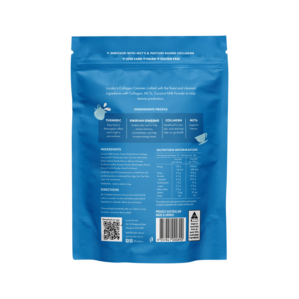 LOCAKO - Collagen Creamer Performance (Madagascan Vanilla) 300g