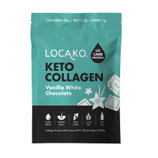 LOCAKO - Keto Collagen Vanilla White Chocolate (Collagen Protein with Coconut MCT)
