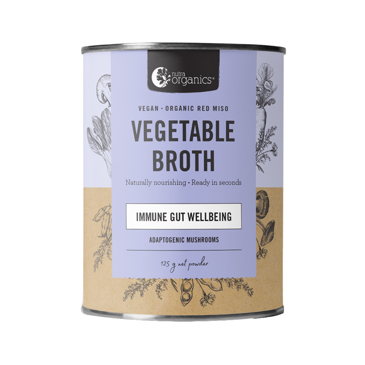 NUTRA ORGANICS -  Broth Vegetable Adaptogenic Mushroom