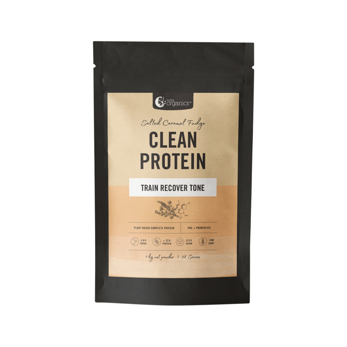 NUTRA ORGANICS -  Clean Protein Salted Caramel Fudge