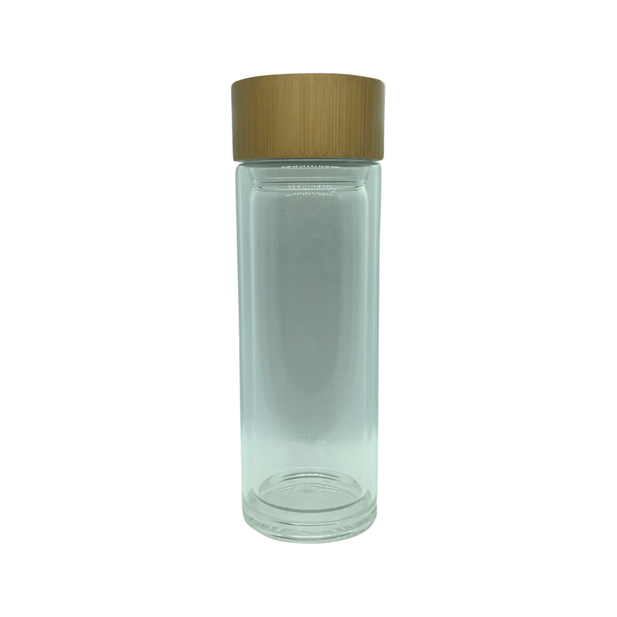 NUTRA ORGANICS -  Double Walled Clear Glass Flask 350ml