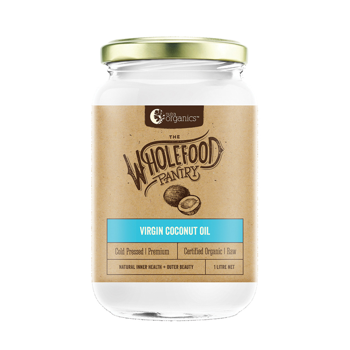 NUTRA ORGANICS - THE WHOLEFOOD PANTRY Organic Cold Pressed Virgin Coconut Oil