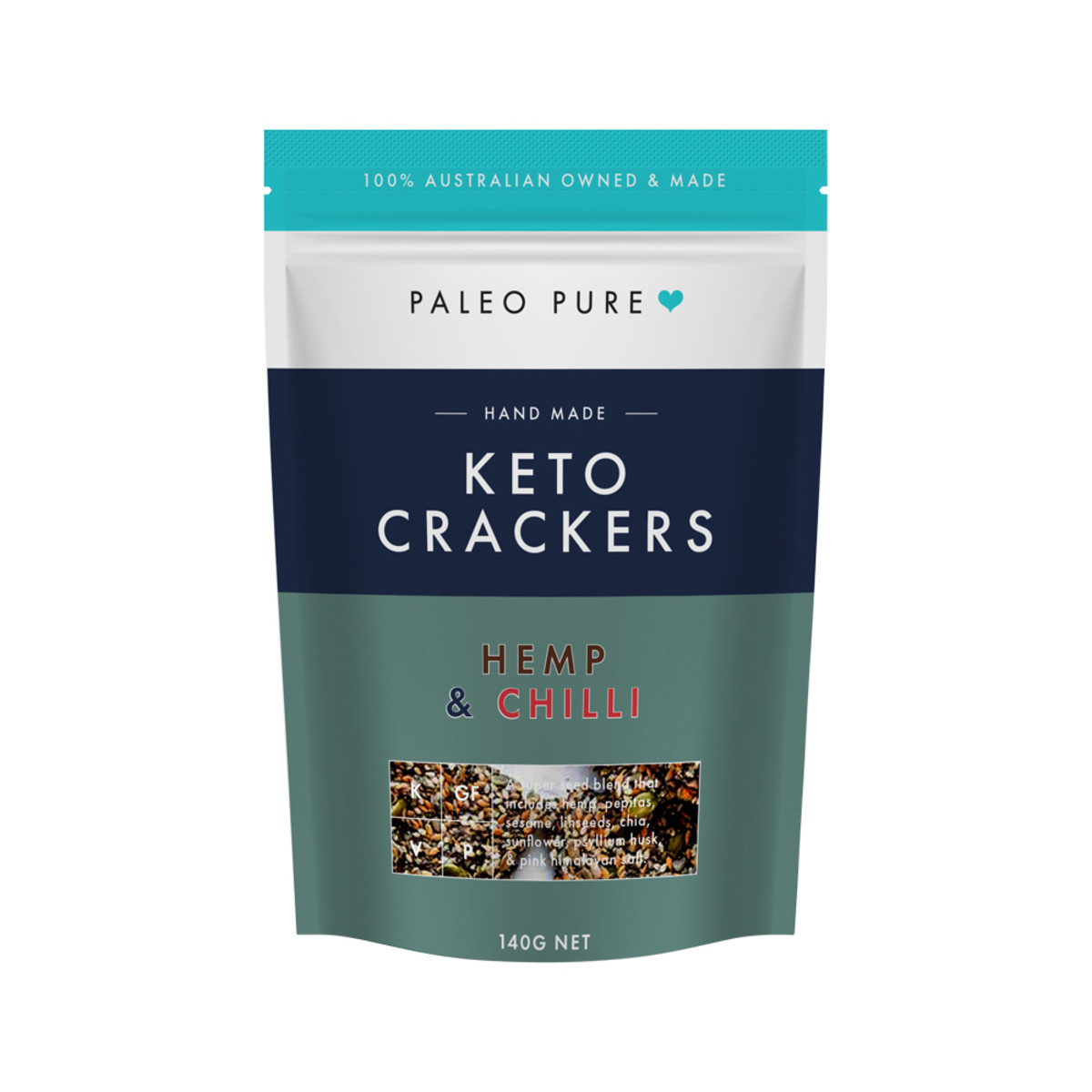 PALEO PURE - Keto Crackers Hemp & Chilli