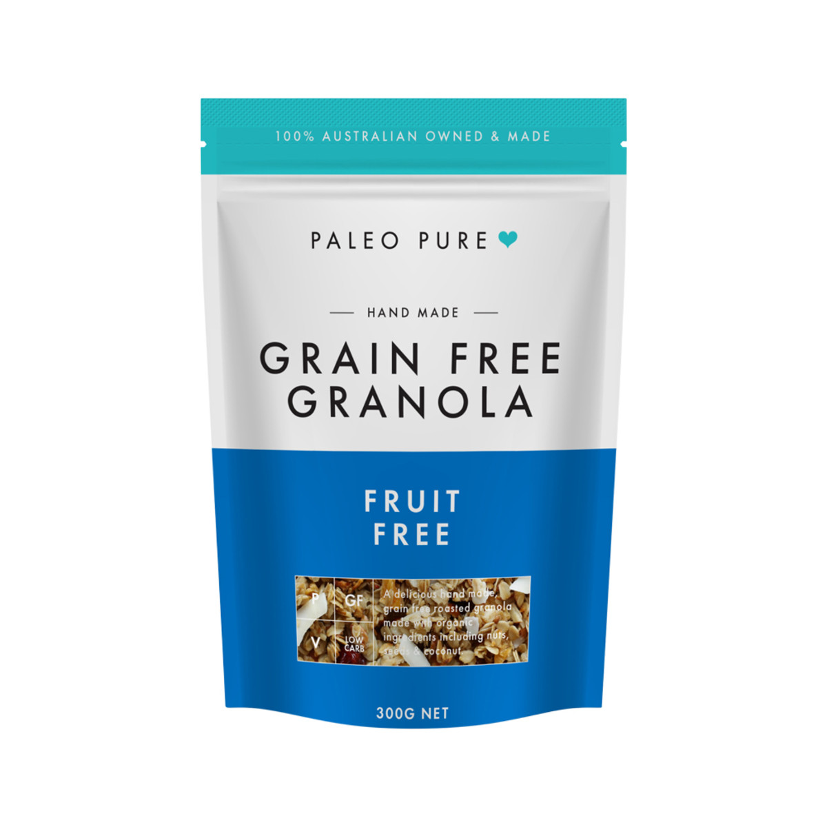 PALEO PURE - Organic Grain Free Granola 100% Fruit Free