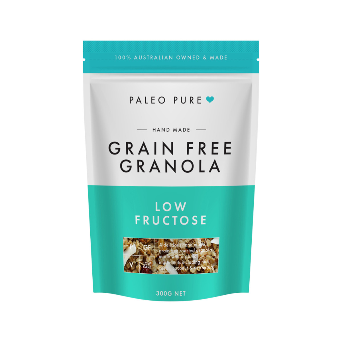 PALEO PURE - Organic Grain Free Granola Low Fructose