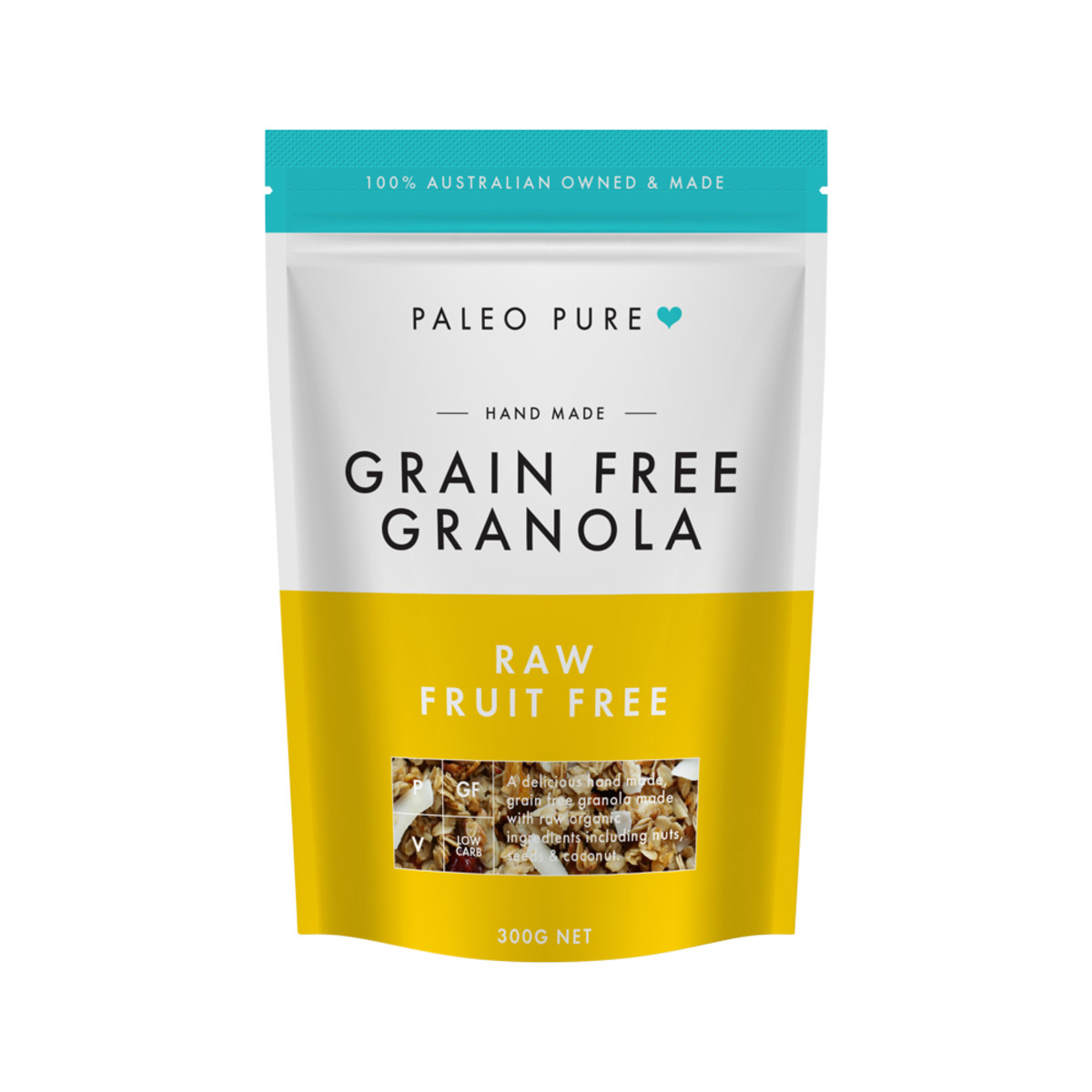 PALEO PURE - Organic Grain Free Granola Raw/Fruit Free
