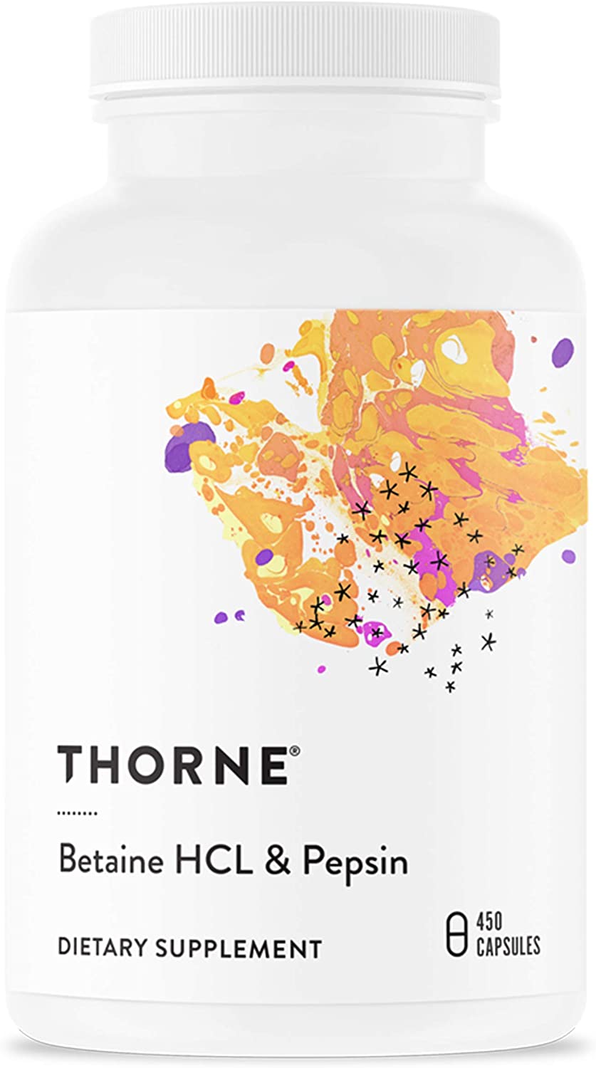 THORNE RESEARCH - Betaine HCL & Pepsin 450c