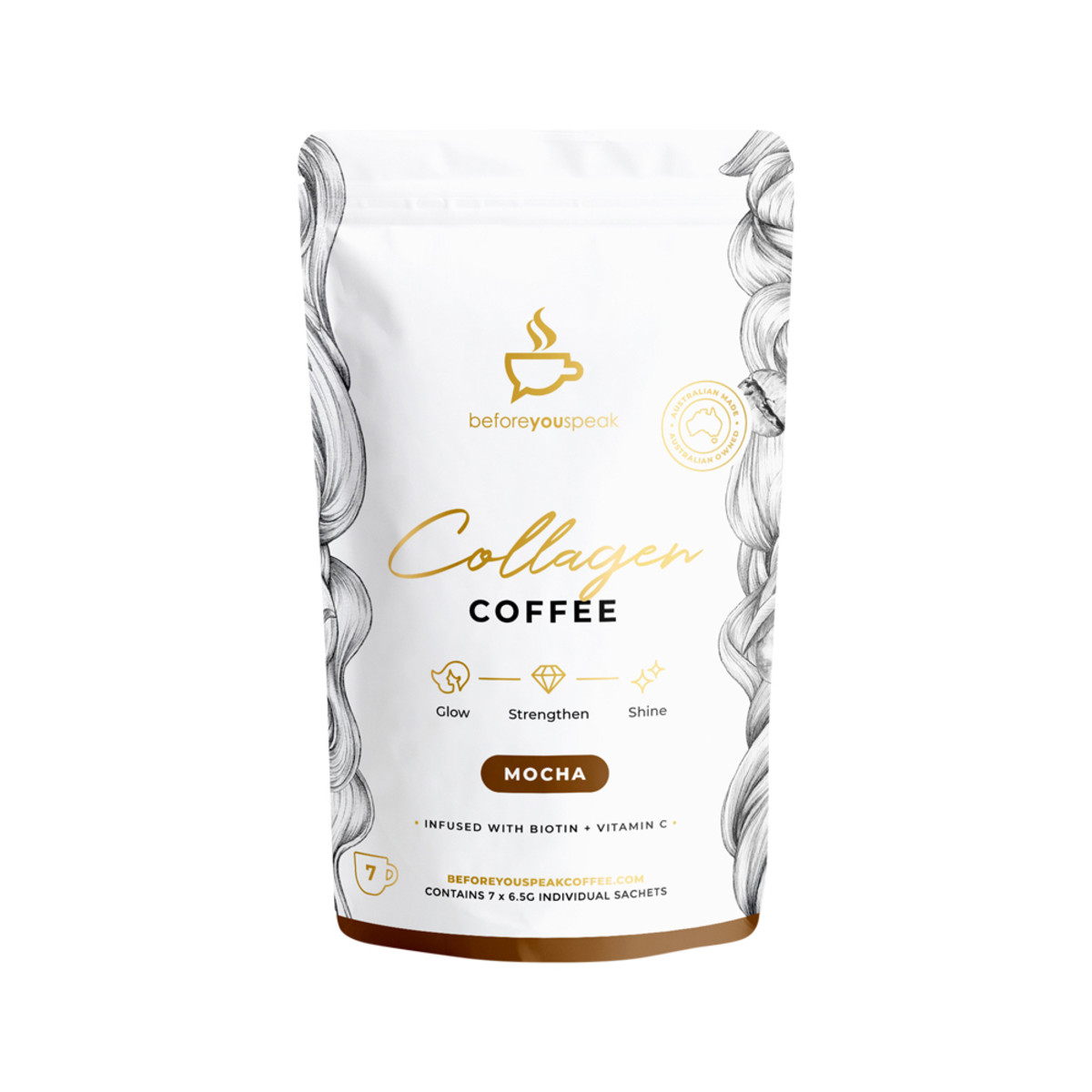 BEFORE YOU SPEAK - Collagen Coffee Mocha 7 Pack