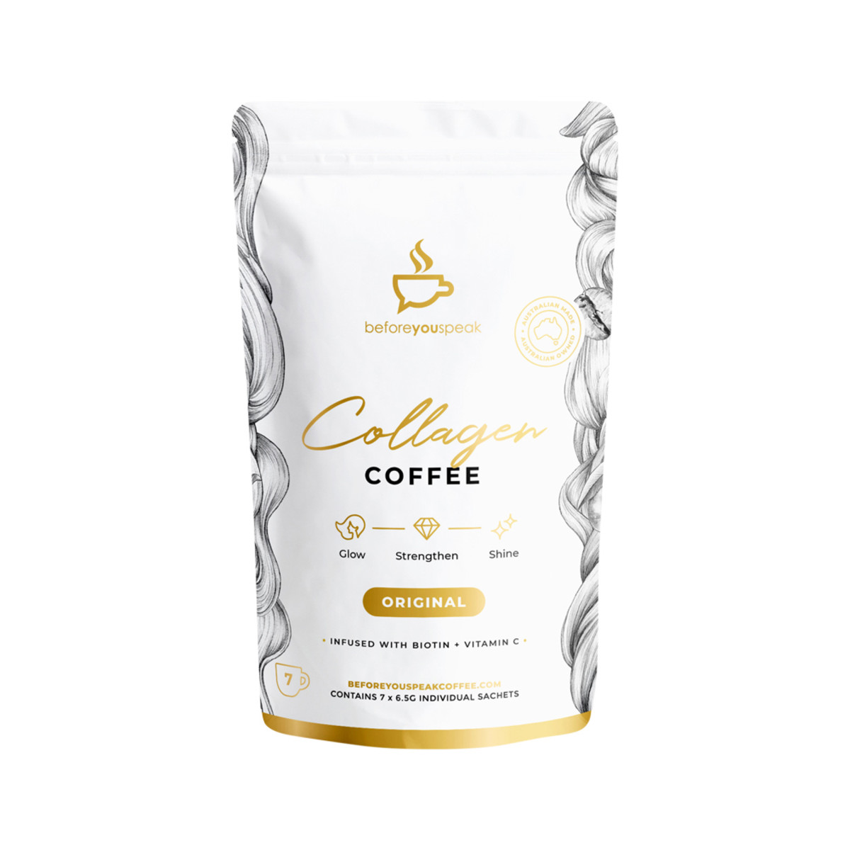 BEFORE YOU SPEAK - Collagen Coffee Original 7 Pack