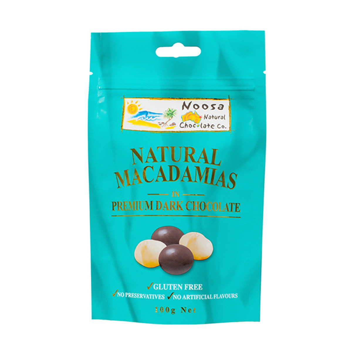 NOOSA NATURAL CHOC CO - Macadamias Dark Chocolate