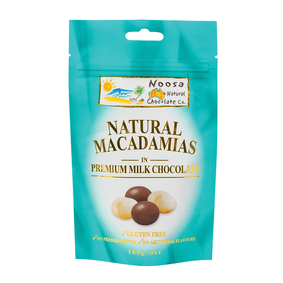 NOOSA NATURAL CHOC CO - Macadamias Milk Chocolate