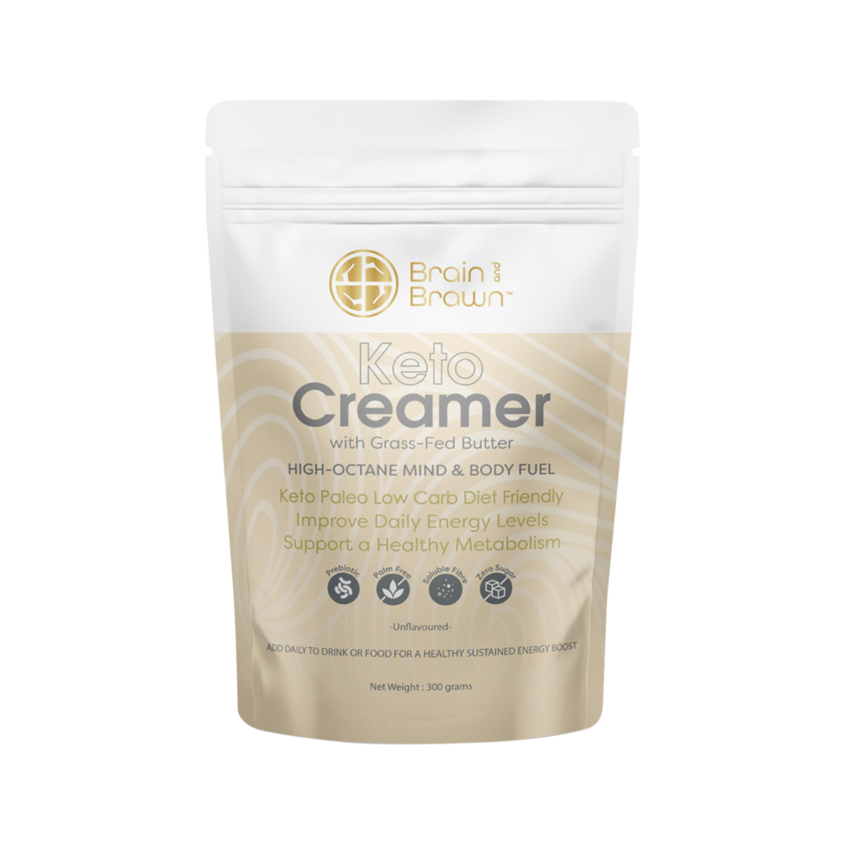 BRAIN AND BRAWN - Keto Creamer (with Grass-Fed Butter) Unflavoured