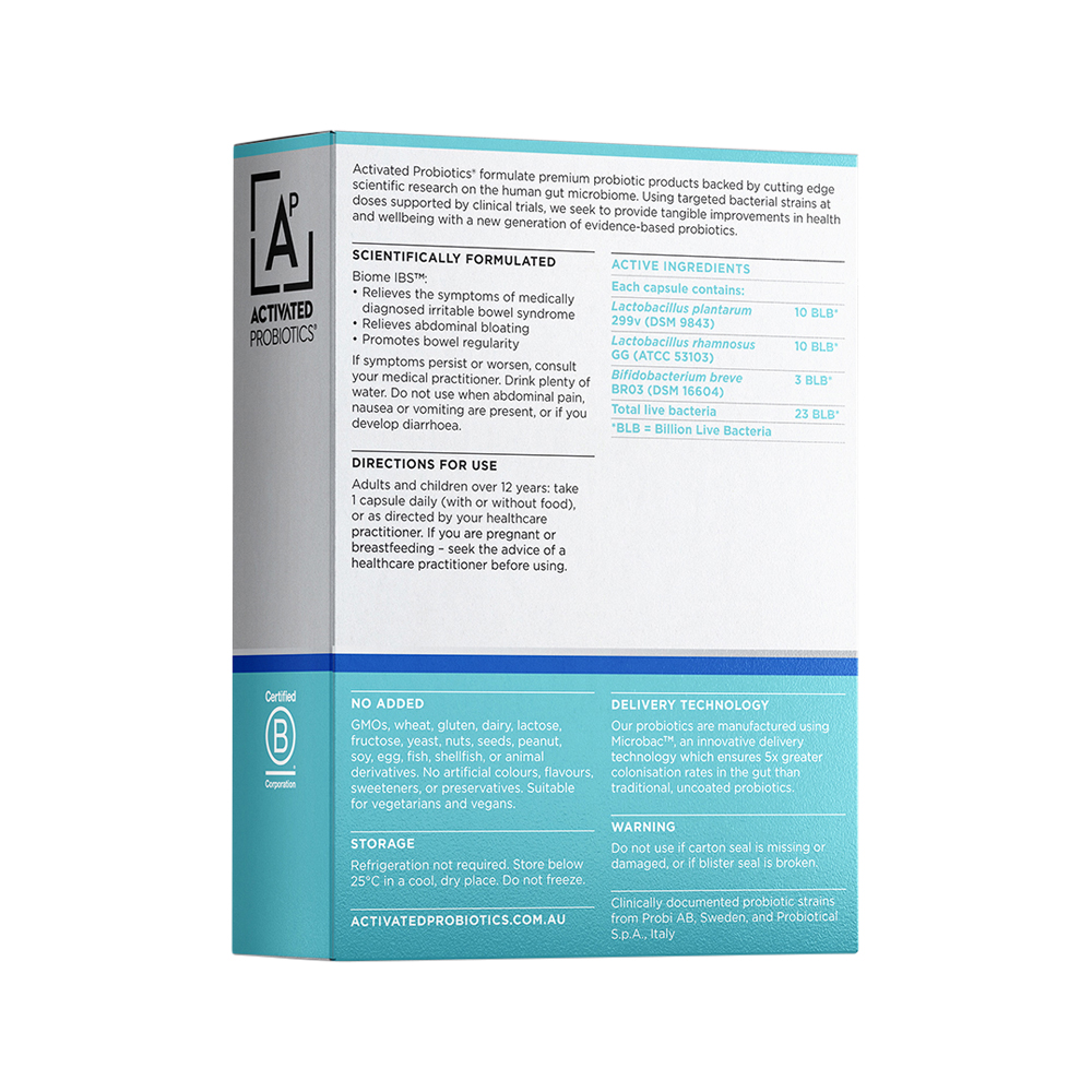 ACTIVATED PROBIOTICS - Biome IBS Probiotic