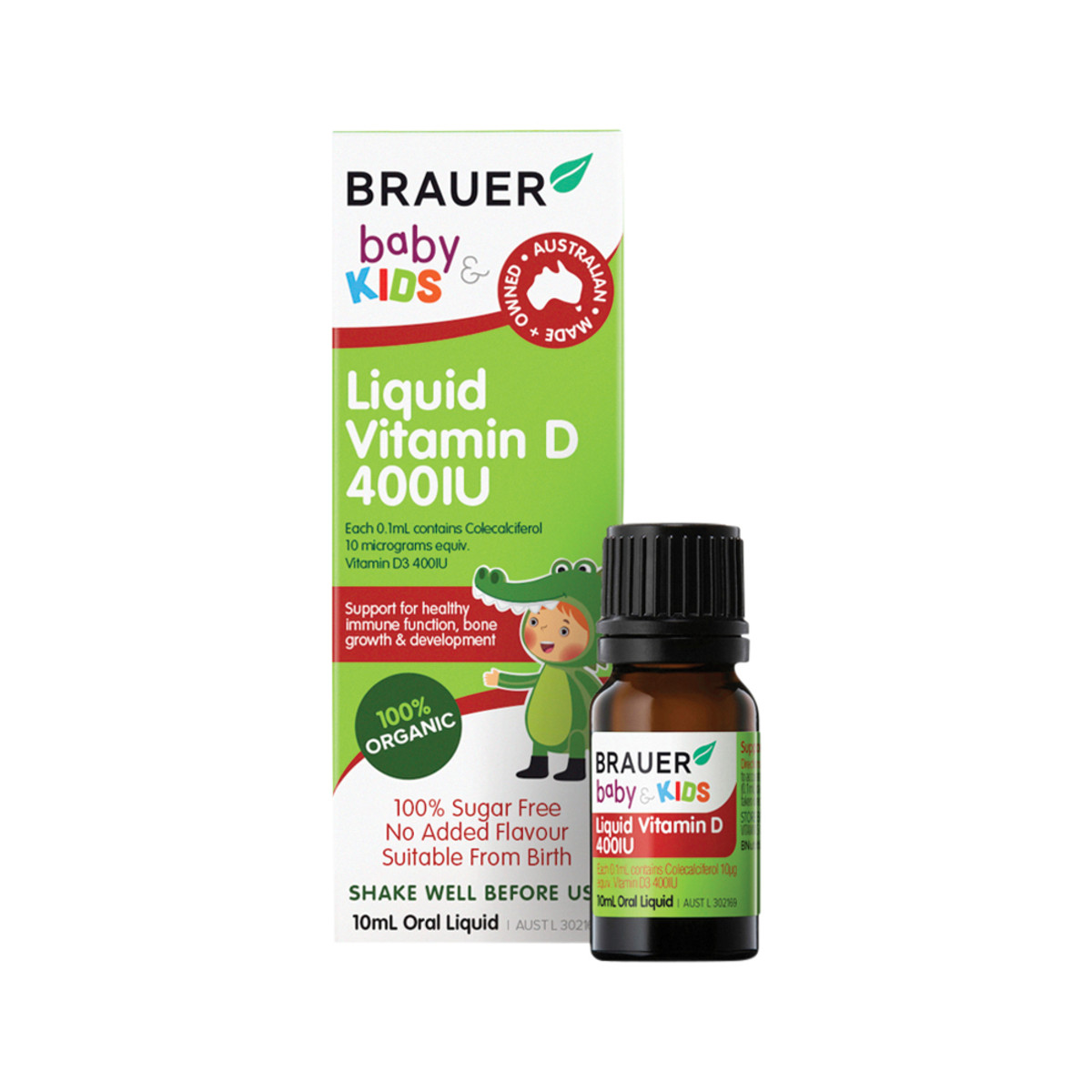 Brauer Baby & Kids Liquid Vitamin D 400IU Oral Liquid 10ml