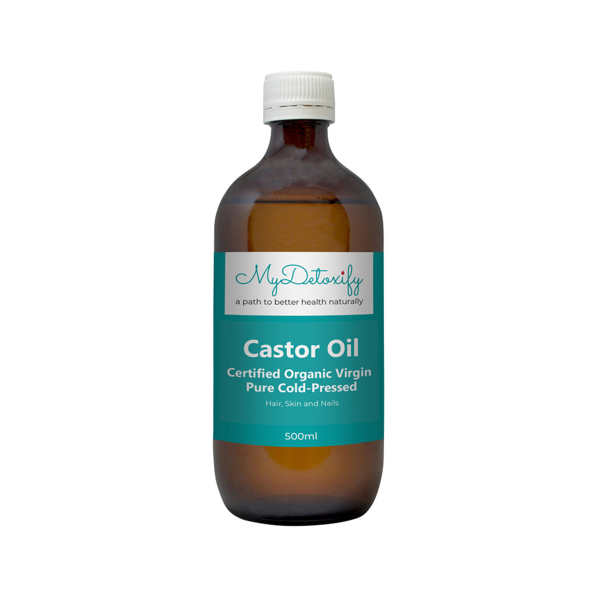 MYDETOXIFY - Certified Organic Virgin Pure Cold-Pressed Castor Oil 500ml