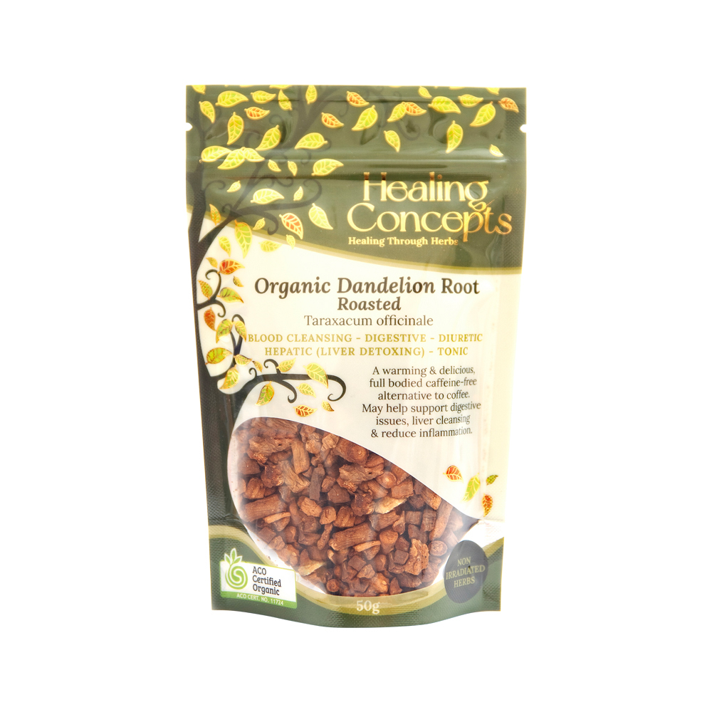 HEALING CONCEPTS TEAS - Organic Dandelion Root Roasted 50g