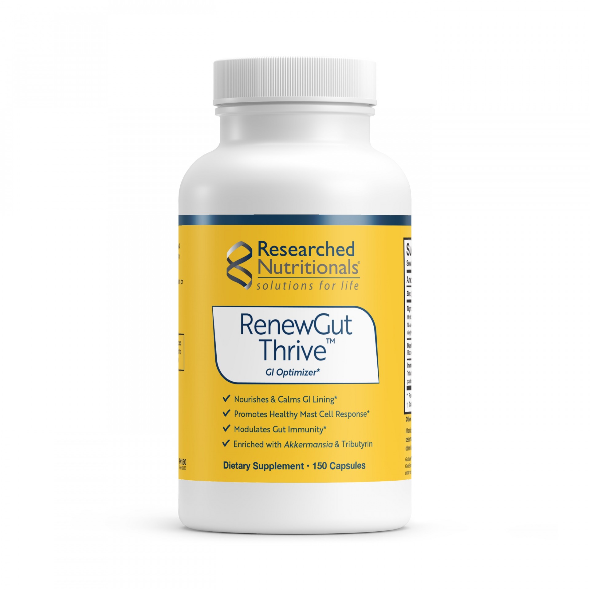 RESEARCHED NUTRITIONALS - RenewGut Thrive 150c