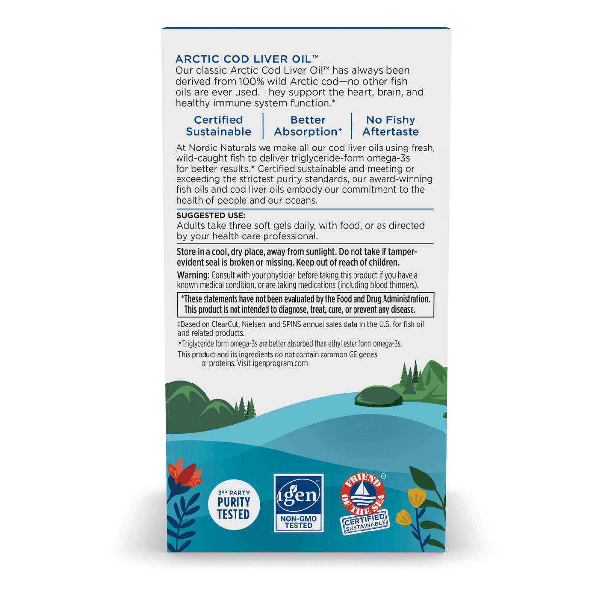 Nordic Naturals - Arctic Cod Liver Oil Liquid - Lemon, 237ml