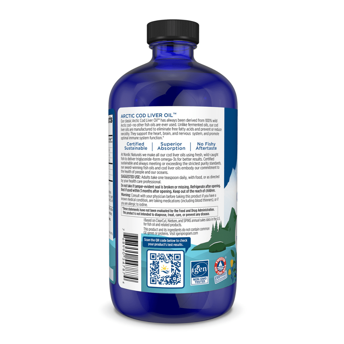 Nordic Naturals - Arctic Cod Liver Oil Liquid - Lemon, 237ml