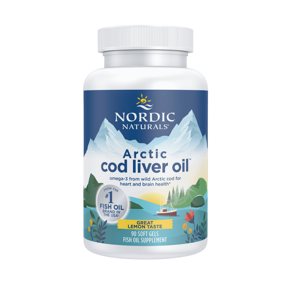 Nordic Naturals - Arctic Cod Liver Oil Liquid - Lemon, 237ml