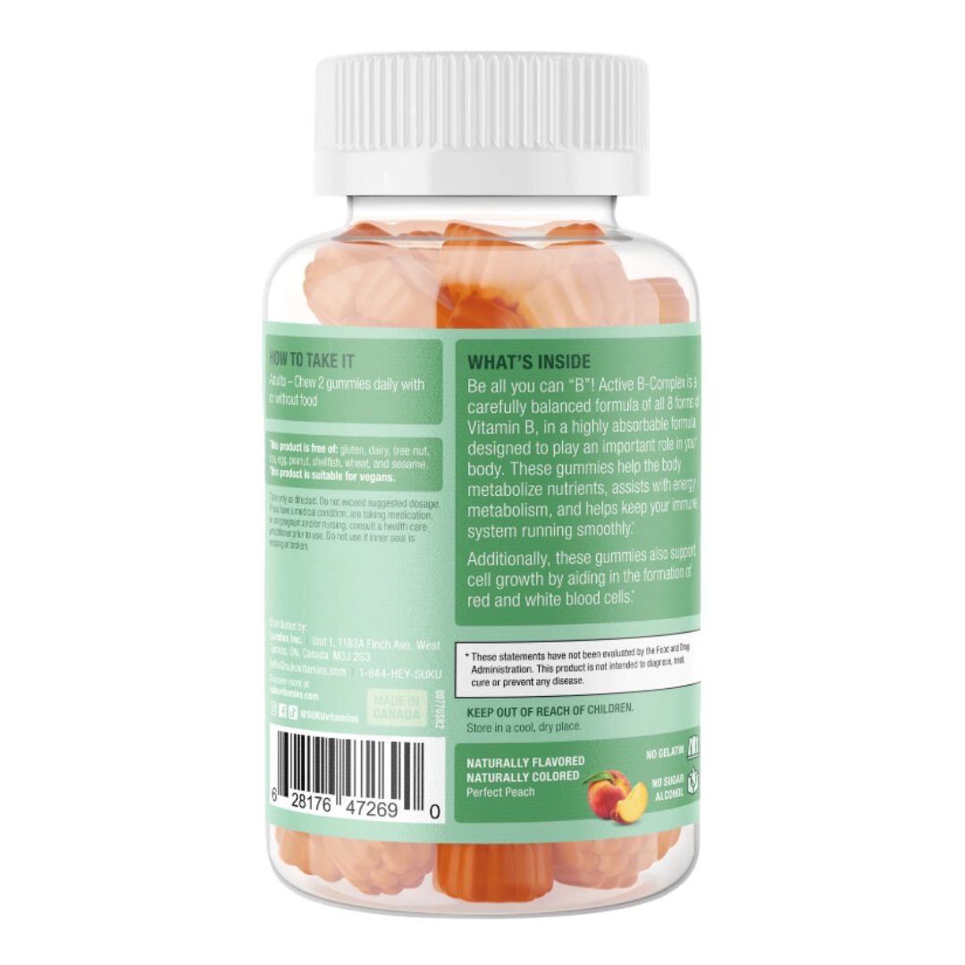 SUKU Vitamins - Active B-Complex 50 Gummies