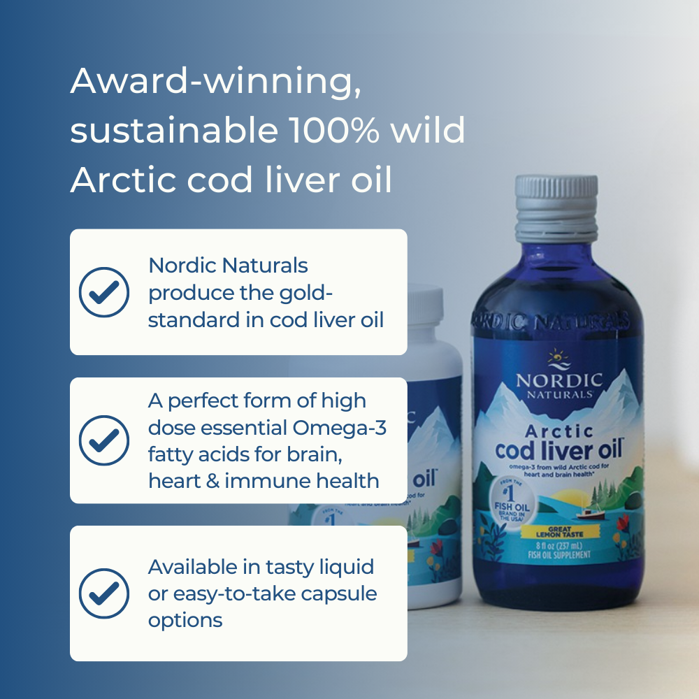 Nordic Naturals - Arctic Cod Liver Oil Liquid - Lemon, 237ml