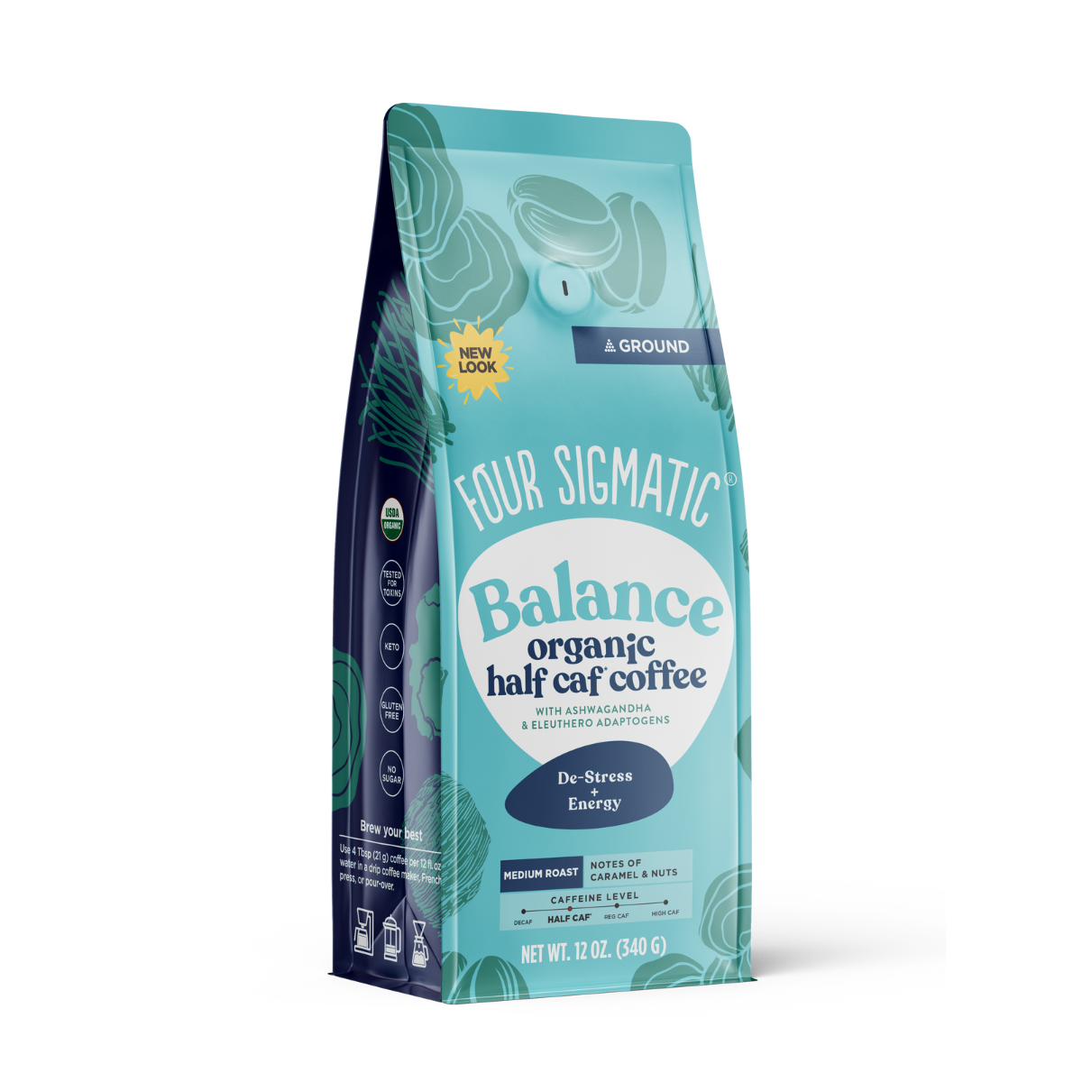 Four Sigmatic - Balance Organic Half Caf Coffee (Ground) 283g