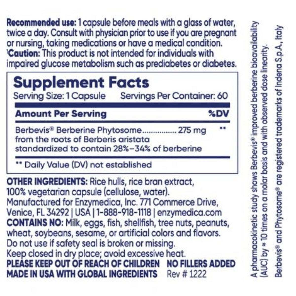 Enzymedica - Berberine Phytosome 60's