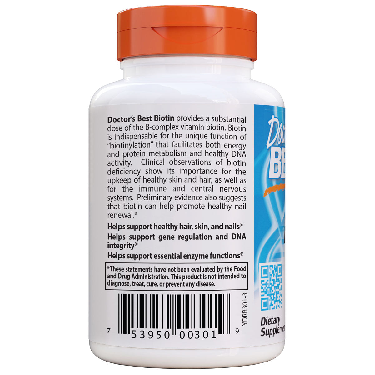 Doctor's Best - Biotin - 5000mcg, 120vc