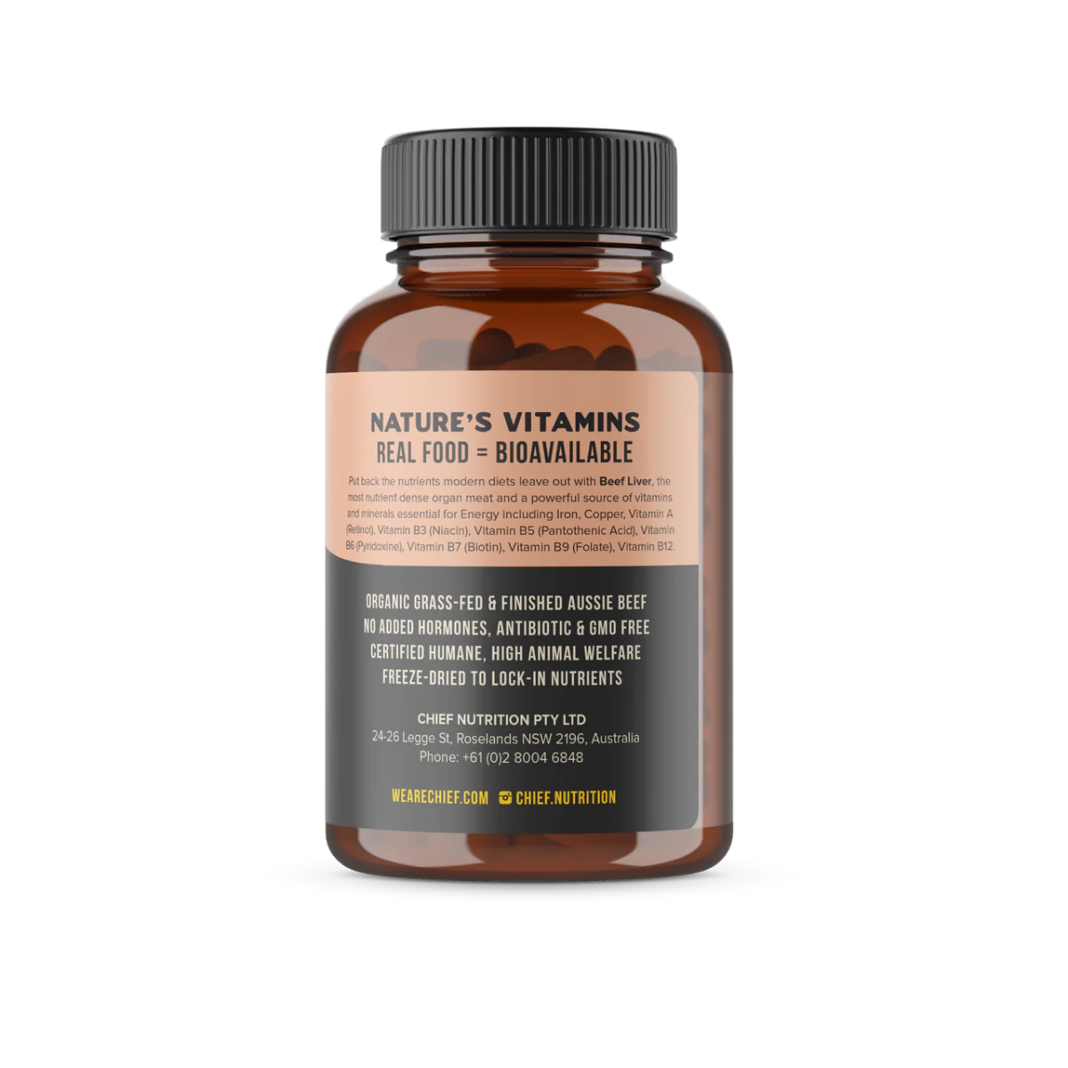 Chief - Encapsulated Products - Organic Beef Liver, 120c