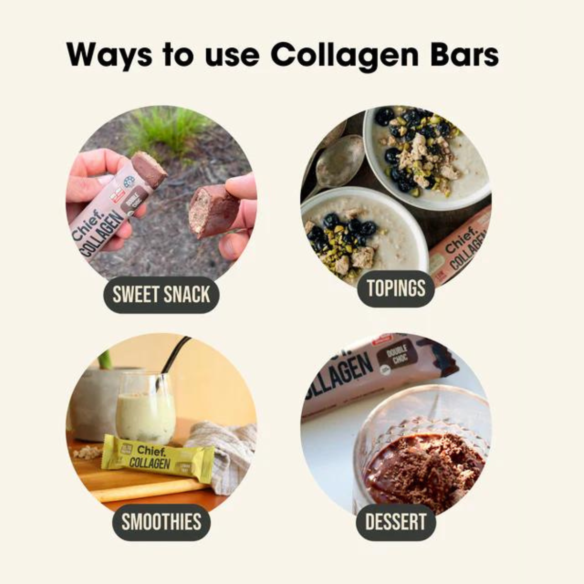 Chief - Collagen Protein Bar 45g - Double Choc, Box of 12
