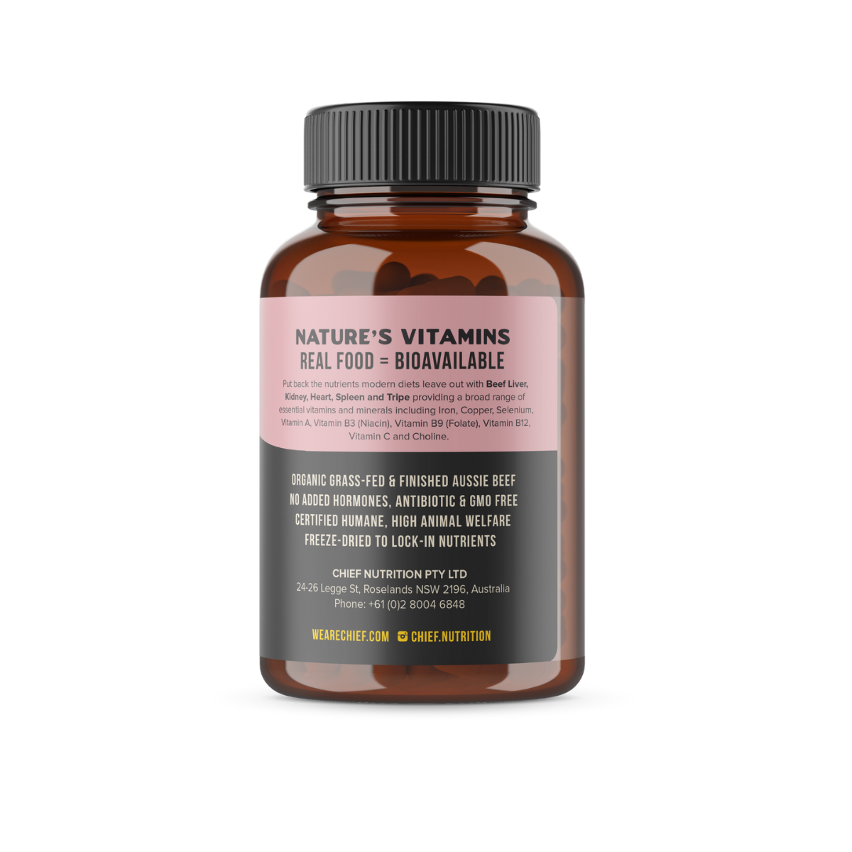 Chief - Encapsulated Products - Organic Beef Offal, 120c