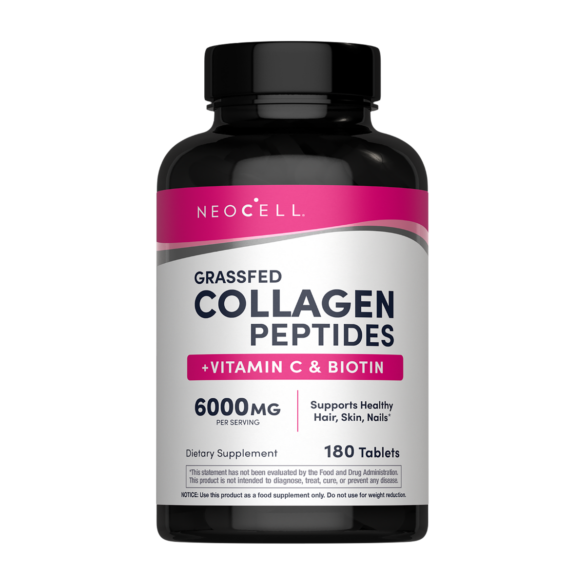NeoCell - Grassfed Collagen Peptides + Vitamin C & Biotin - 180t