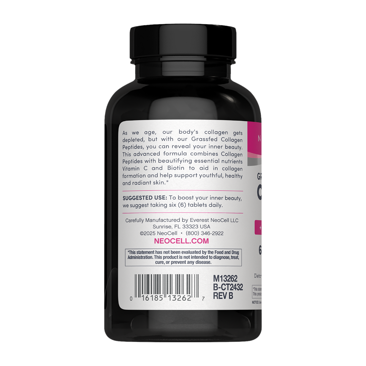 NeoCell - Grassfed Collagen Peptides + Vitamin C & Biotin - 180t