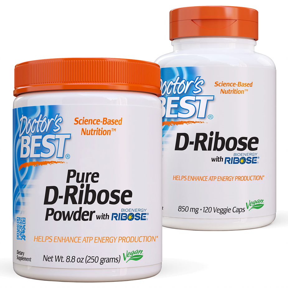 Doctor's Best - D-Ribose featuring BioEnergy Ribose® 850mg 120vc