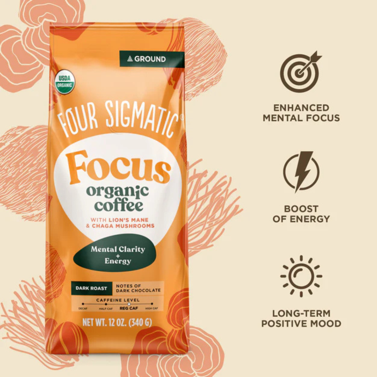 Four Sigmatic - Focus Organic Coffee (Ground) 283g