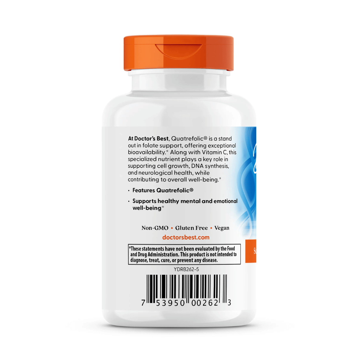 Doctor's Best - Fully Active Folate with Quatrefolic® (400mcg) 90vc