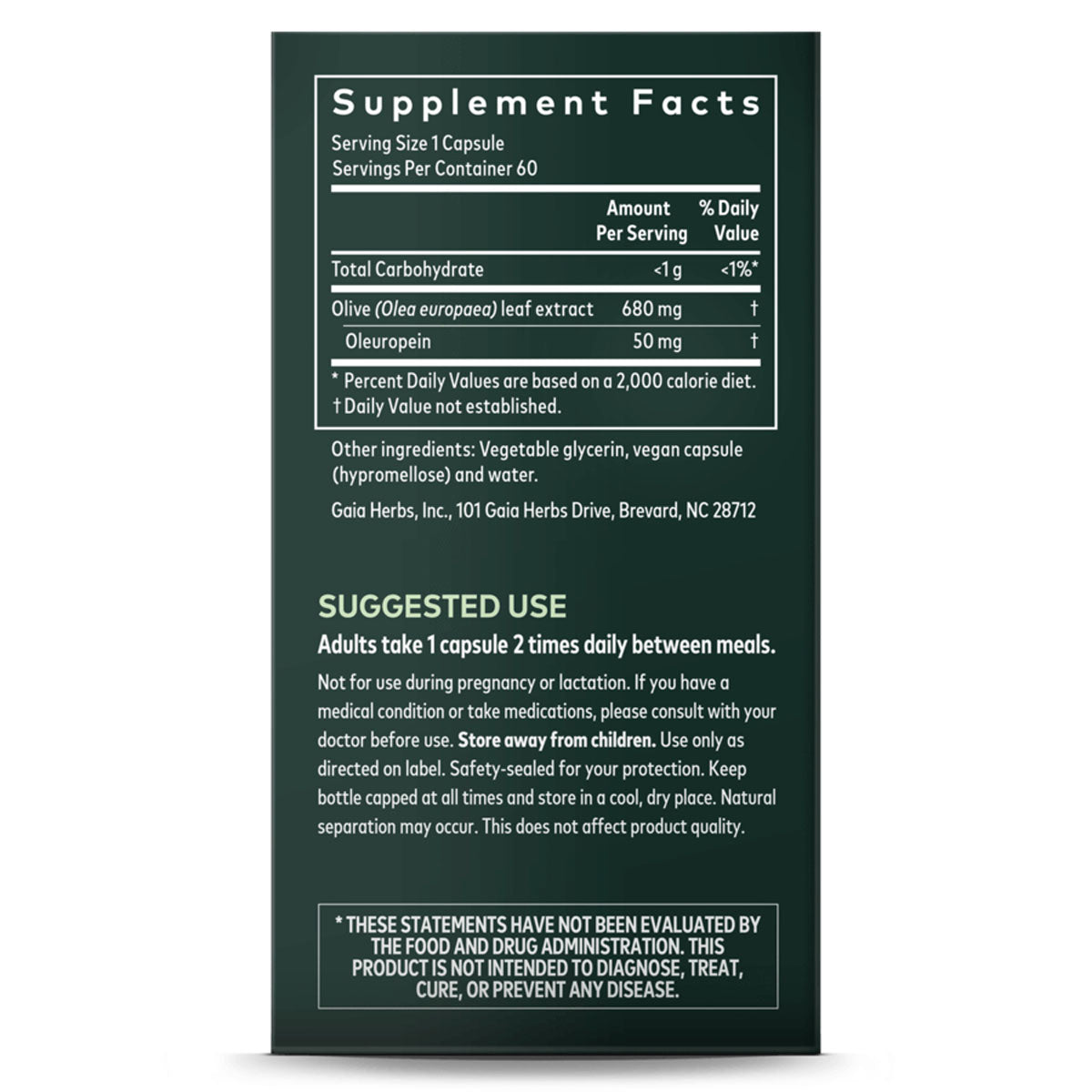 Gaia Herbs - Olive Leaf 60vc