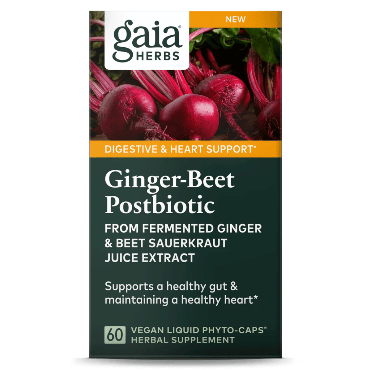 Gaia Herbs - Ginger-Beet Postbiotic 60vc