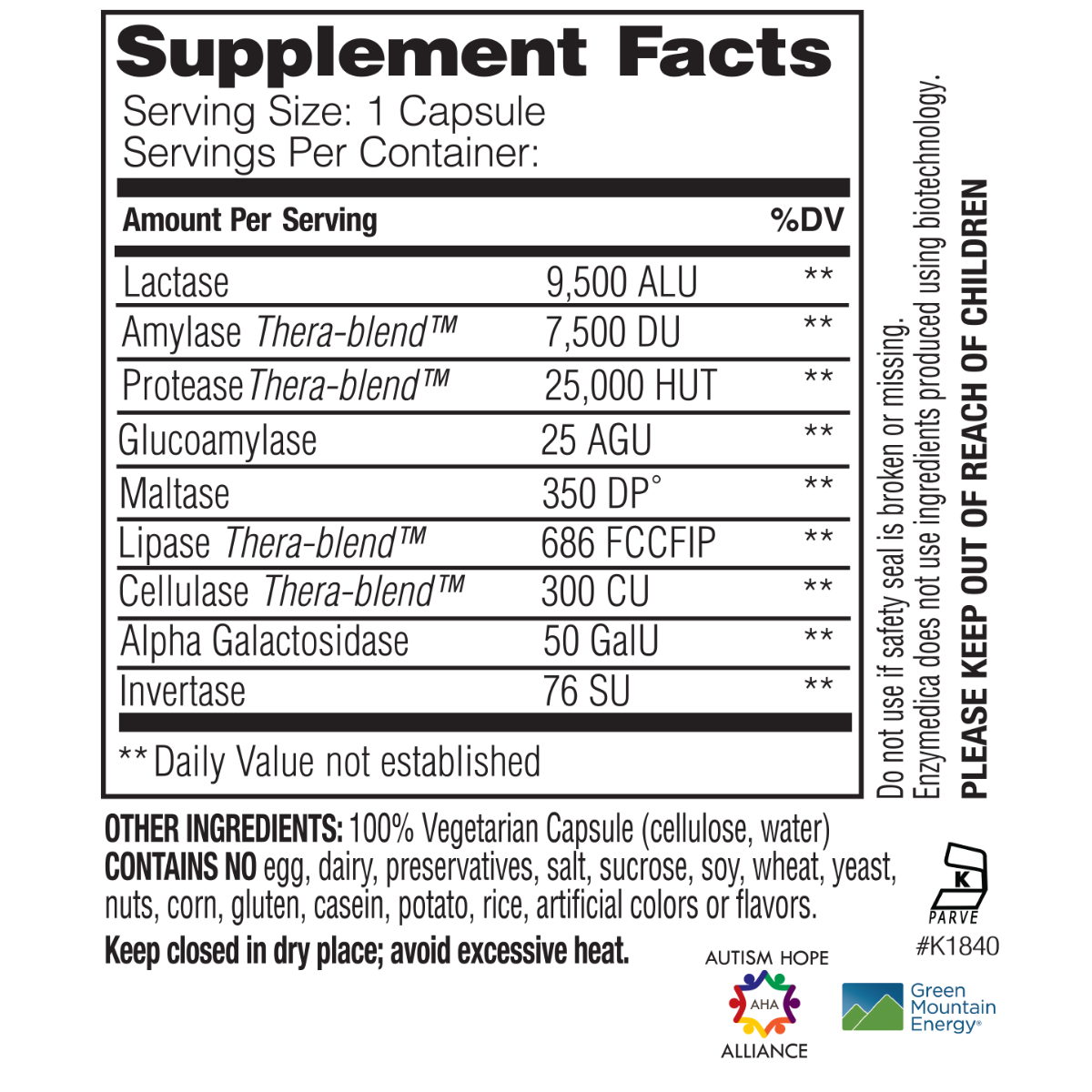 Enzymedica - Lacto 30vc