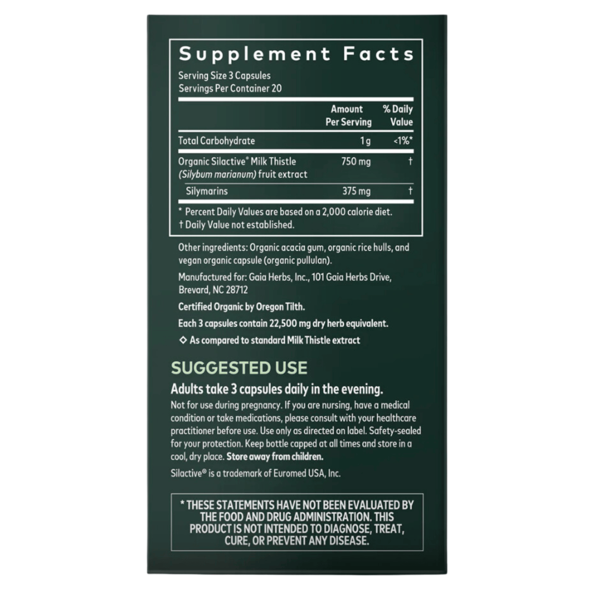 Gaia Herbs - Milk Thistle 60vc