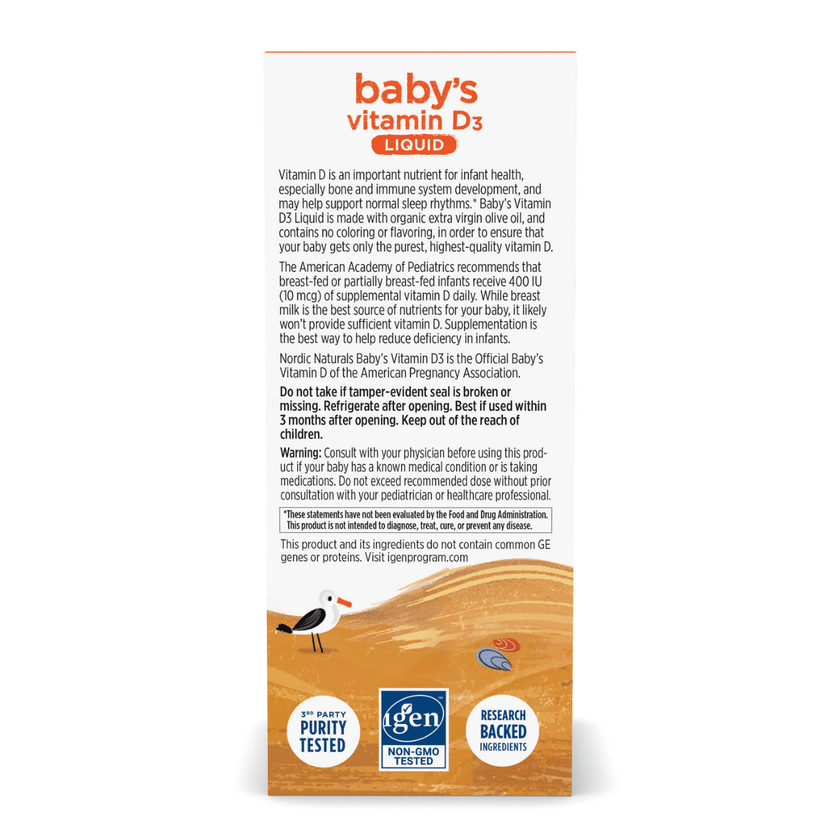 Nordic Naturals - Baby’s Vitamin D3 Liquid – Unflavoured 22ml