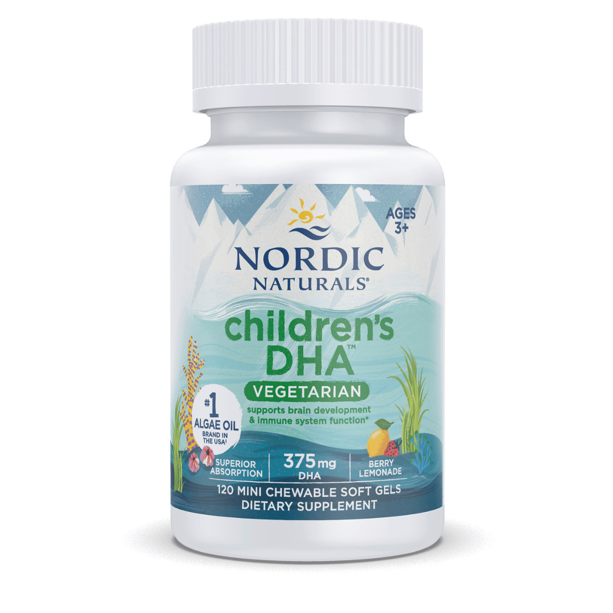 Nordic Naturals - Childrens DHA Vegetarian - Berry Lemonade 120sg